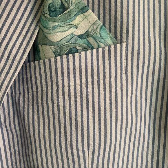 J.Crew Mens Thompson Seersucker Pinstripe Blazer - Picture 8 of 14